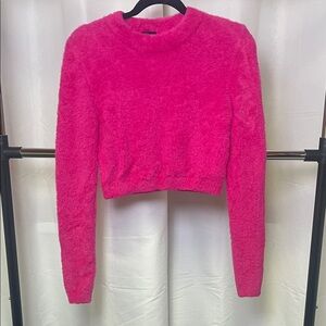 Katie J NYC tween Mara Sweater fuzzy hot pink large